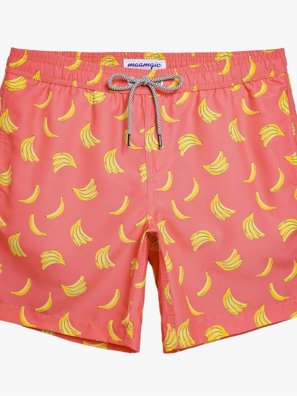 maamgic Mens Banana Swim Trunks, 7 inch